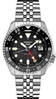 Seiko 5 Sports Automatic GMT Watch with Black Dial #SSK001