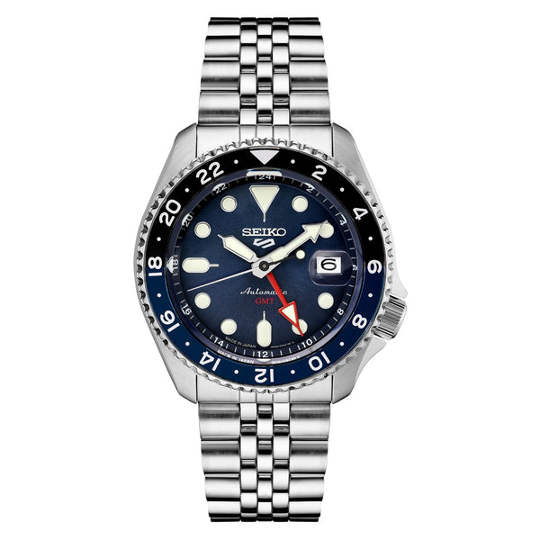 Seiko 5 Sports Automatic GMT Watch with Blue Dial #SSK003