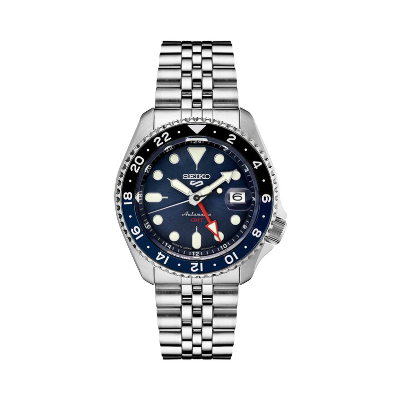 Seiko 5 Sports Automatic GMT Watch with Blue Dial #SSK003