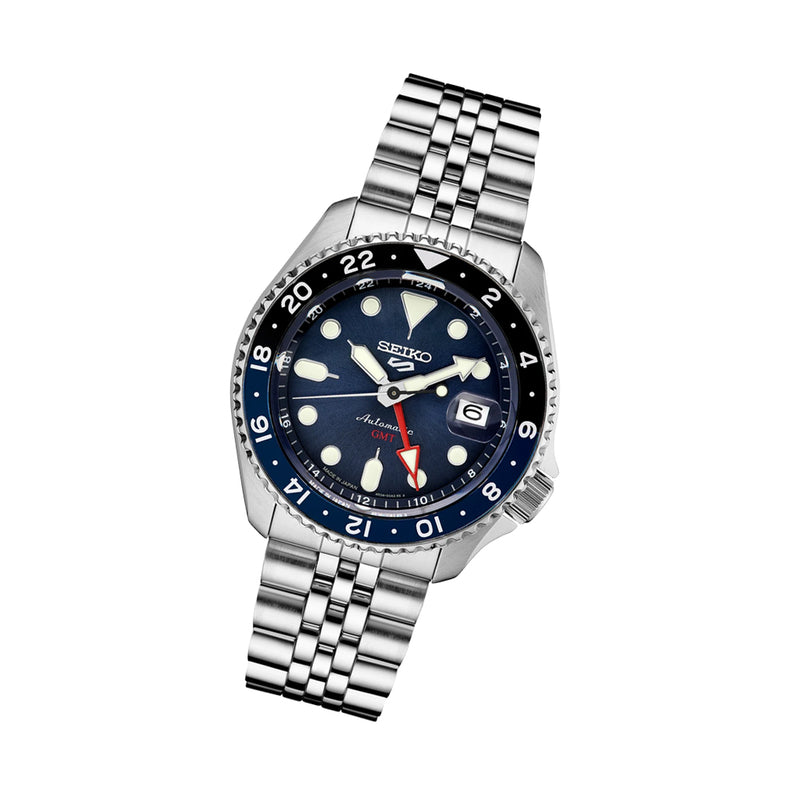 Seiko 5 Sports Automatic GMT Watch with Blue Dial #SSK003