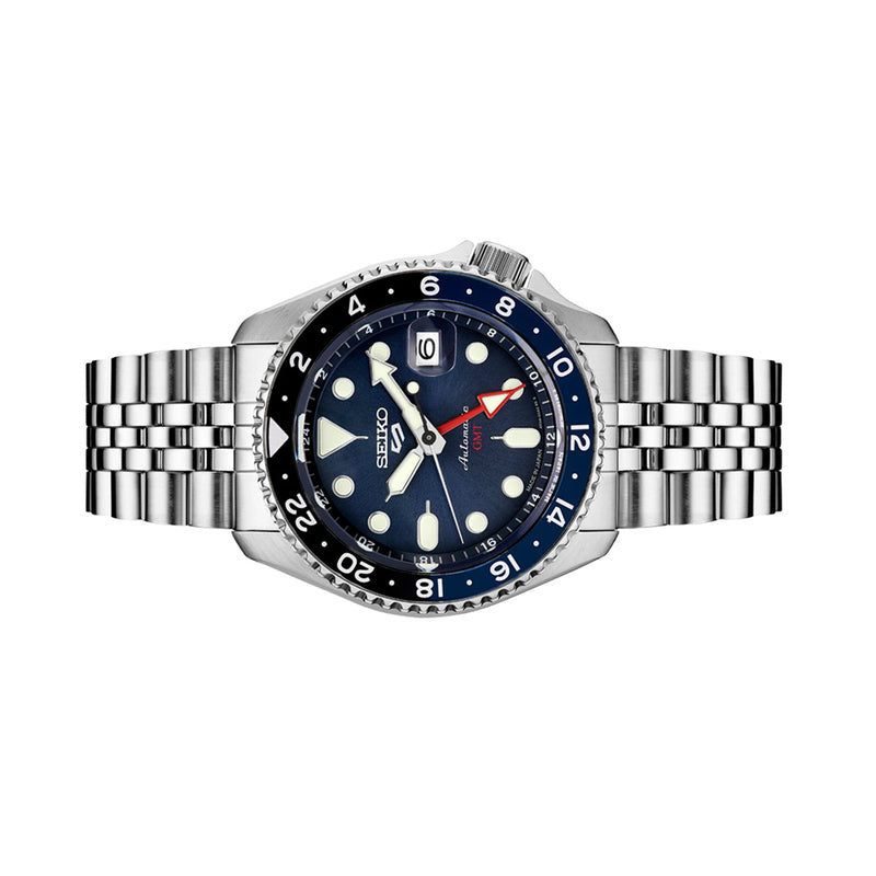 Seiko 5 Sports Automatic GMT Watch with Blue Dial #SSK003