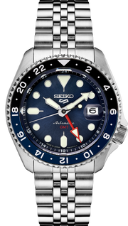 Seiko 5 Sports Automatic GMT Watch with Blue Dial #SSK003