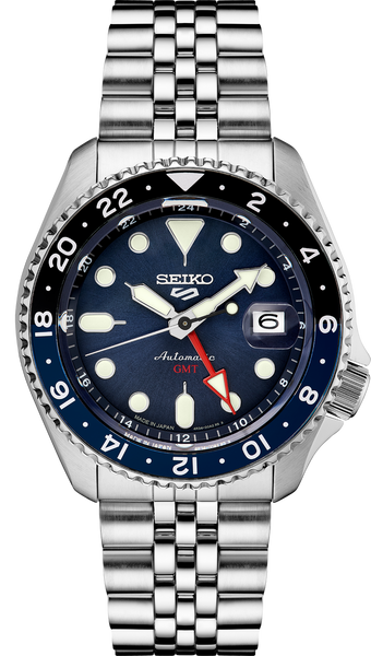 Seiko 5 Sports Automatic GMT Watch with Blue Dial #SSK003