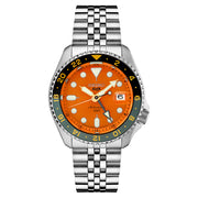 Seiko 5 Sports Automatic GMT Watch with Orange Dial #SSK005