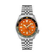 Seiko 5 Sports Automatic GMT Watch with Orange Dial #SSK005