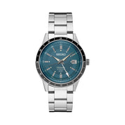 Seiko Presage 60's Style Automatic GMT Dress Watch with Blue Dial #SSK009
