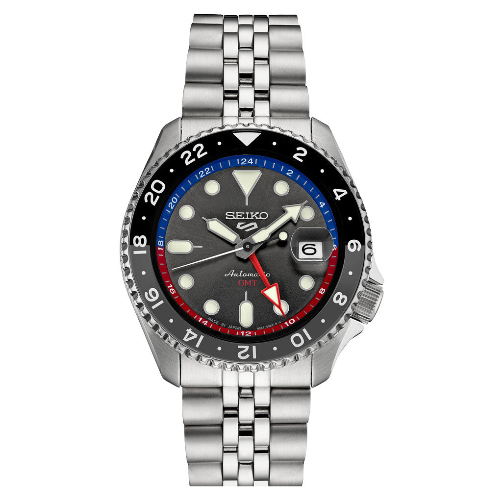 SEIKO 5 Sports SSK019 自動巻き時計 Seiko 5 Sports Automatic GMT Watch with Grey Dial #SSK019 — Long