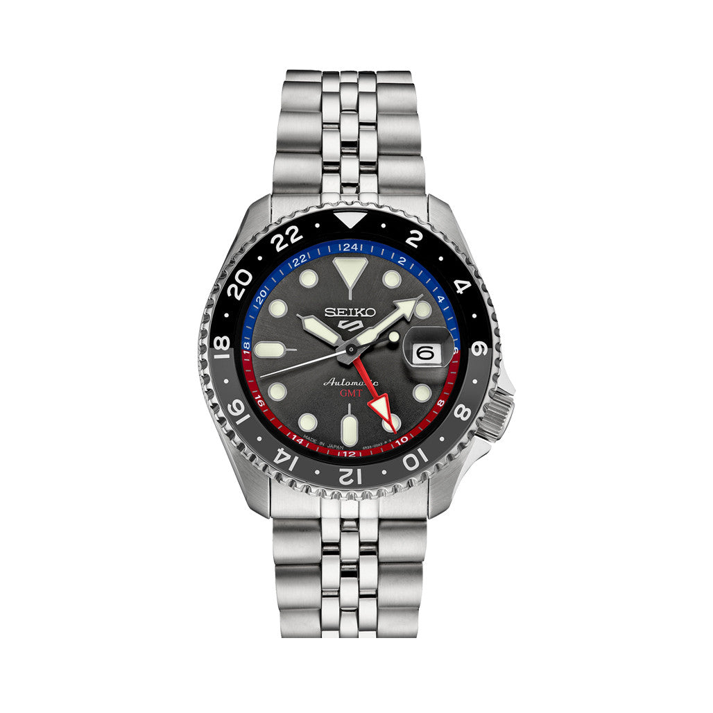 SEIKO 5 Sports SSK019 自動巻き時計 Seiko 5 Sports Automatic GMT Watch with Grey Dial #SSK019 — Long