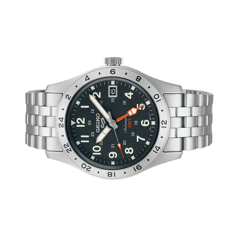 Seiko 5 Sports Automatic GMT Field Watch with Black Dial #SSK023