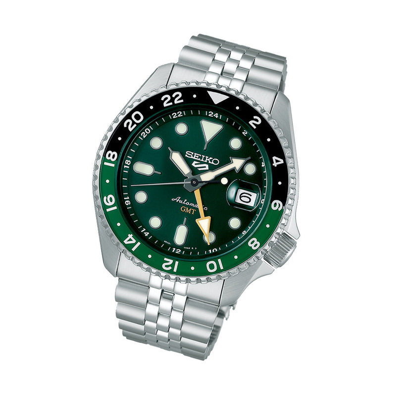 Seiko 5 Sports Automatic GMT Watch with Green Dial #SSK035