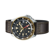 Seiko 5 Sports Automatic GMT Watch with Brown Dial #SSK036