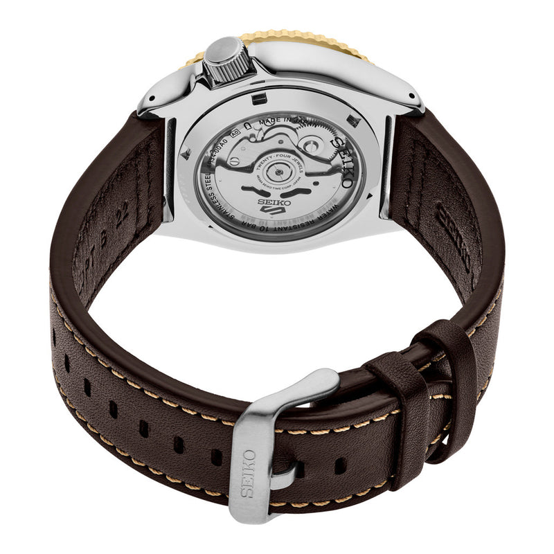 Seiko 5 Sports Automatic GMT Watch with Brown Dial #SSK036