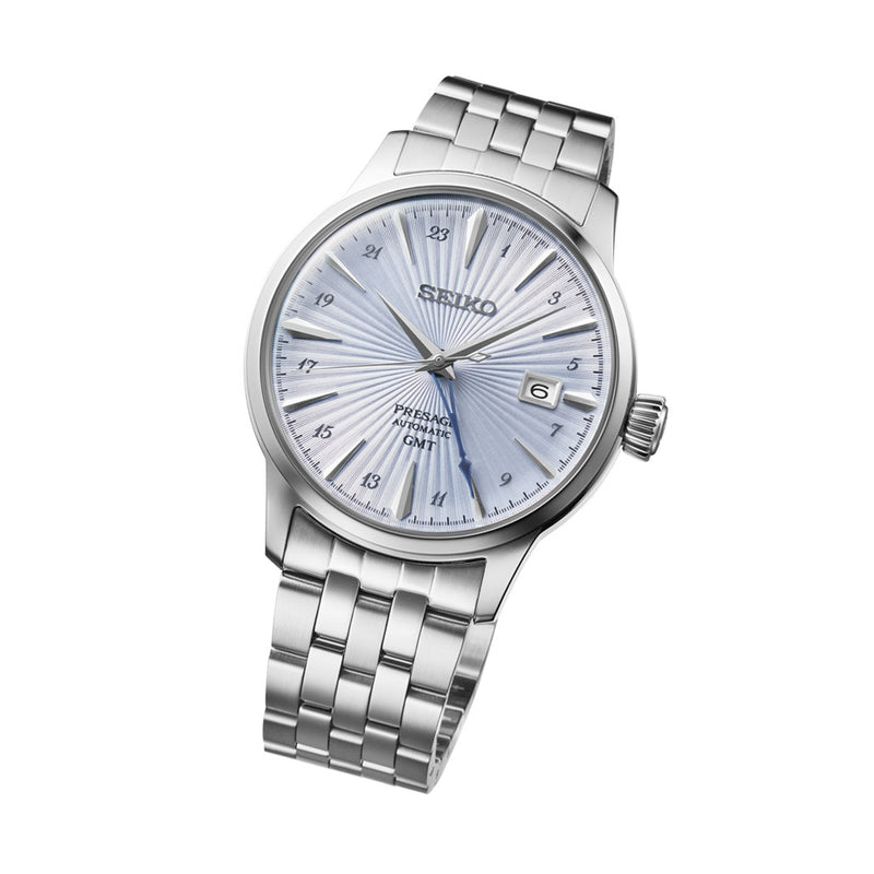 Seiko Presage Cocktail Time GMT with Light Blue Dial #SSK037