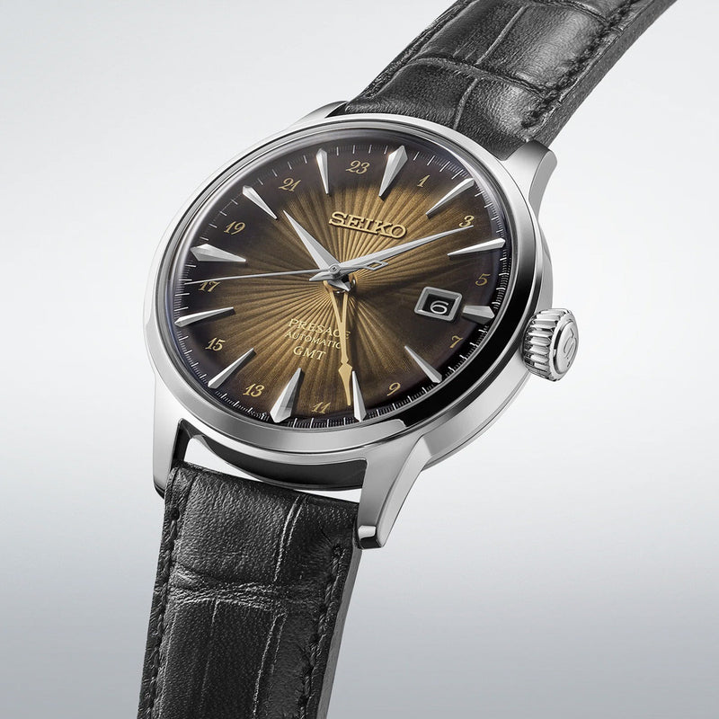 Seiko Presage Cocktail Time GMT with Brown Dial #SSK039