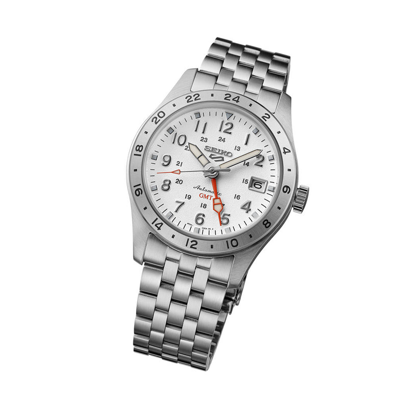 Seiko 5 Sports Automatic GMT Field Watch with White Dial #SSK059