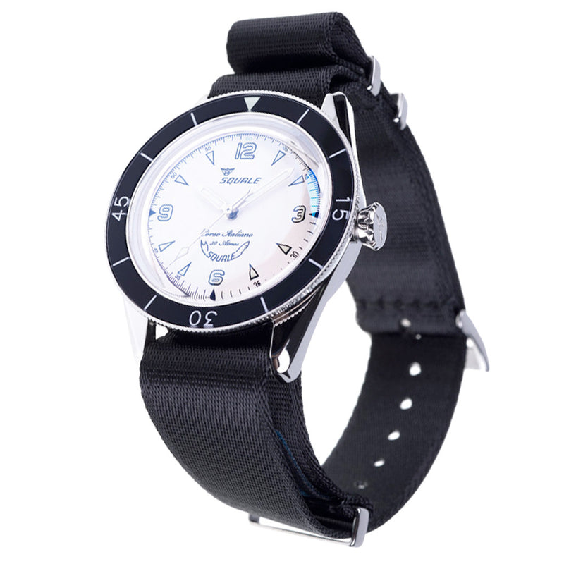 Squale Limited Edition Swiss Made Automatic Dive Watch with White Dial #SUB-3920-Artico