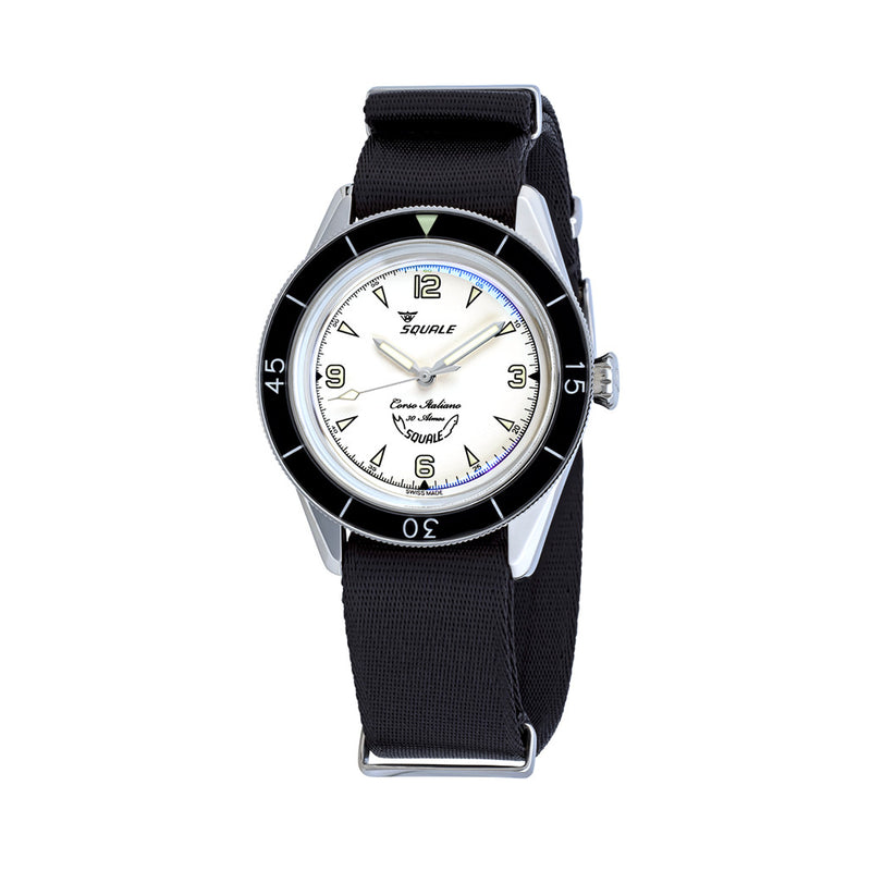 Squale Limited Edition Swiss Made Automatic Dive Watch with White Dial #SUB-3920-Artico