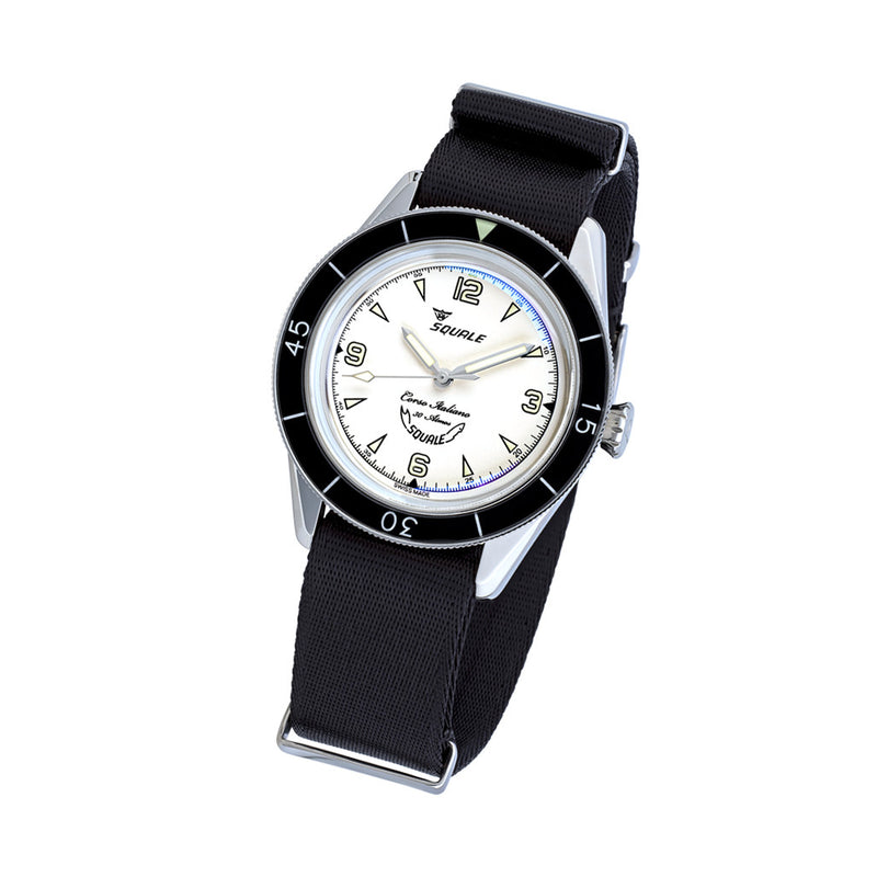 Squale Limited Edition Swiss Made Automatic Dive Watch with White Dial #SUB-3920-Artico