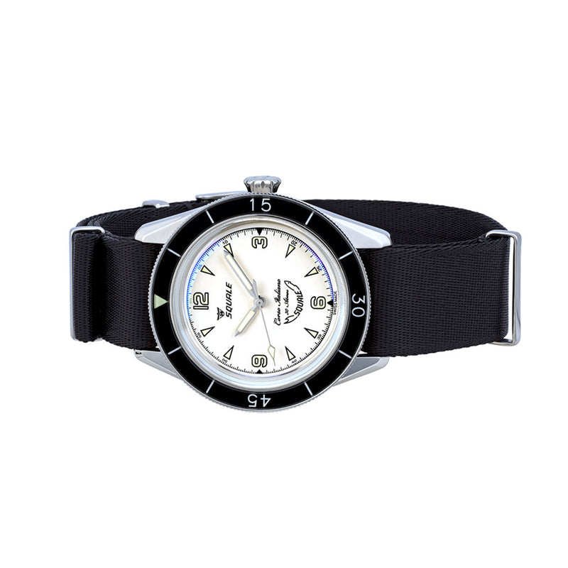 Squale Limited Edition Swiss Made Automatic Dive Watch with White Dial #SUB-3920-Artico