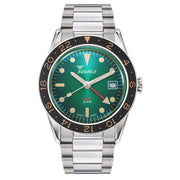 Squale 300 Meter Swiss Automatic GMT-Dive Watch with Green Dial and Bracelet #SUB-39GMGR.BR22