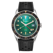 Squale 300 Meter Swiss Automatic GMT-Dive Watch with Green Dial and Rubber Strap #SUB-39GMGR.HTB
