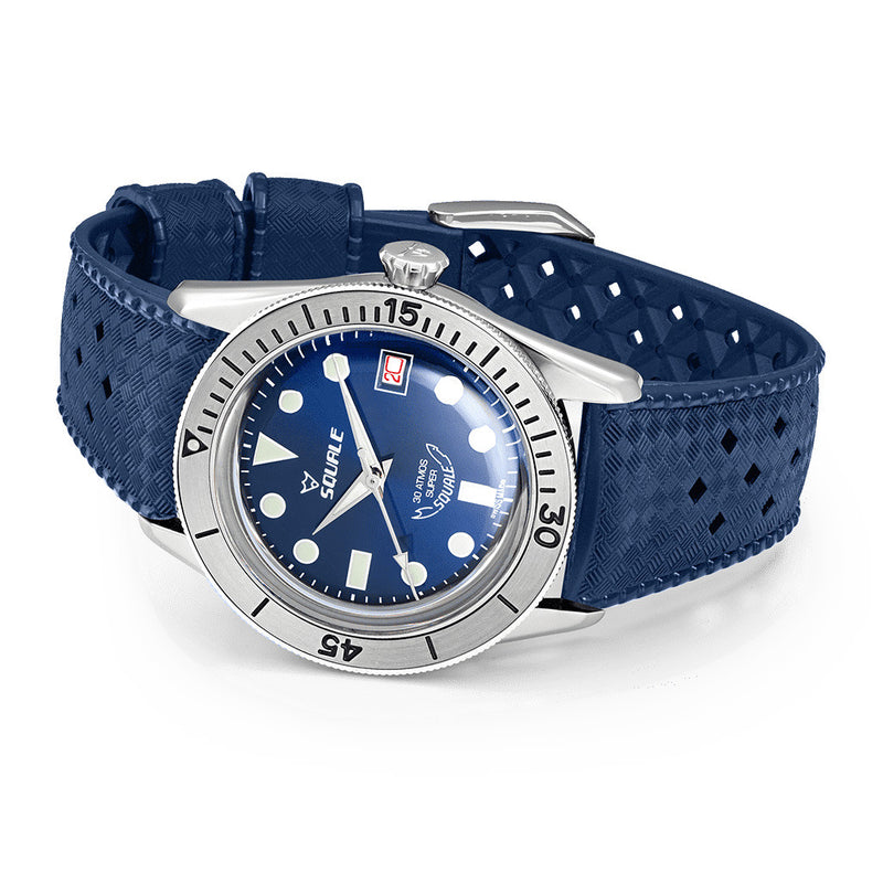 Squale 300 Meter Swiss Made Automatic Dive Watch with Blue Dial  #SUB-39RD side