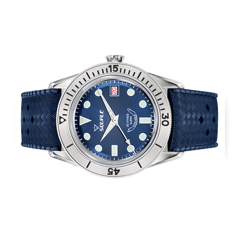 Squale 300 Meter Swiss Made Automatic Dive Watch with Blue Dial  #SUB-39RD side