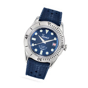Squale 300 Meter Swiss Made Automatic Dive Watch with Blue Dial  #SUB-39RD tilt
