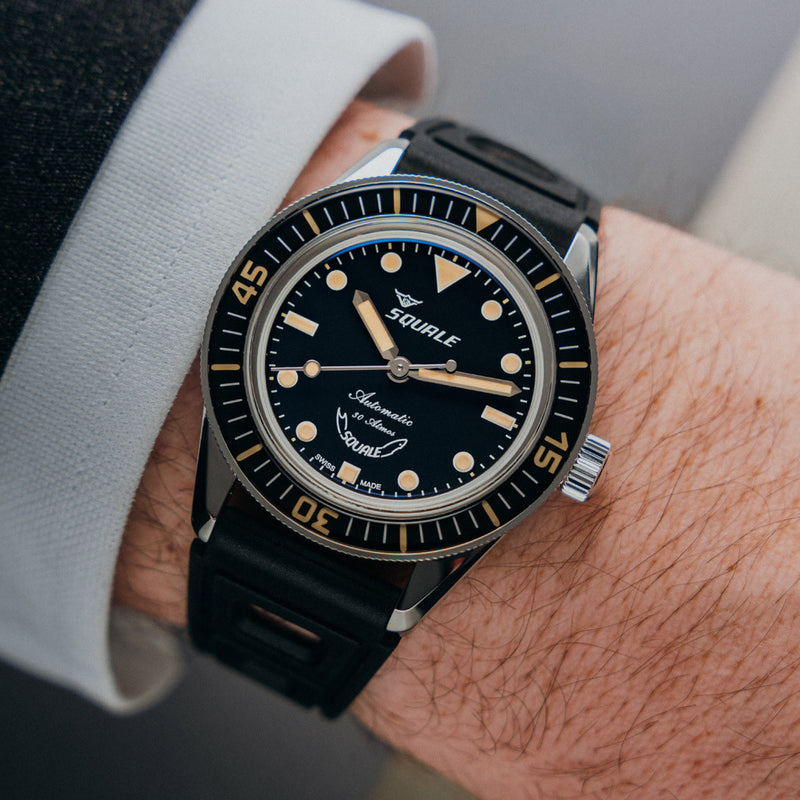Squale SUB-37 Legend Dive Watch #SUB37BKBK.RBK
