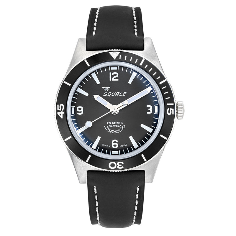 Squale "Super-Squale" Swiss Automatic Skin Diver with Matte Black Dial #SUPERBKBK.RLBK zoom