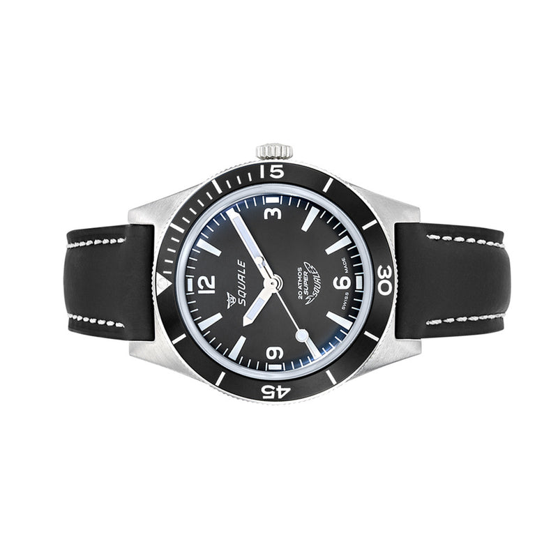 Squale "Super-Squale" Swiss Automatic Skin Diver with Matte Black Dial #SUPERBKBK.RLBK side