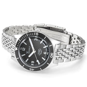 Squale "Super-Squale" Swiss Automatic Skin Diver with Matte Black Dial and Bracelet #SUPERBKBK.AC side