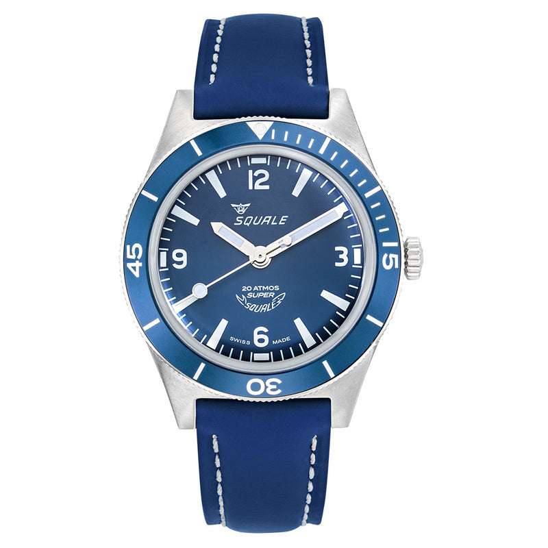 Squale "Super-Squale" Swiss Automatic Skin Diver with Matte Blue Dial #SUPERBLBL.RLBL zoom