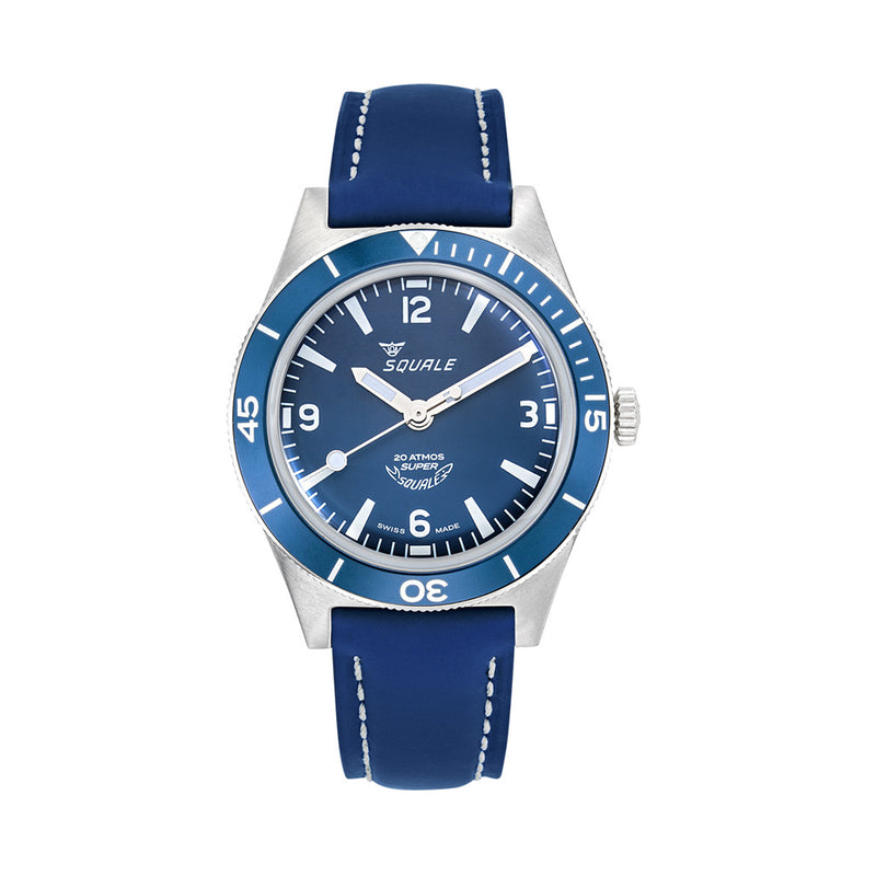 Squale "Super-Squale" Swiss Automatic Skin Diver with Matte Blue Dial #SUPERBLBL.RLBL