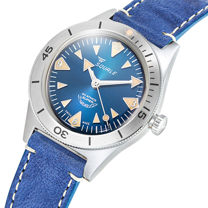Squale "Super-Squale" Big Arrows Skin Diver with Radiant Blue Dial #SUPERSSABL.PBL