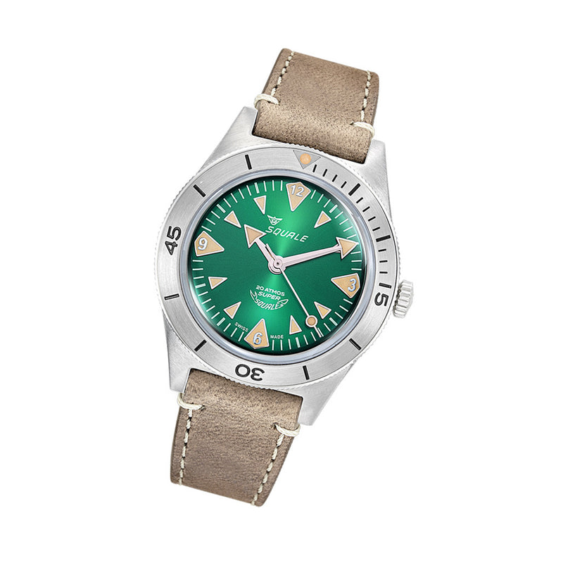 Squale "Super-Squale" Big Arrows Skin Diver with Radiant Green Dial #SUPERSSAGR.PT