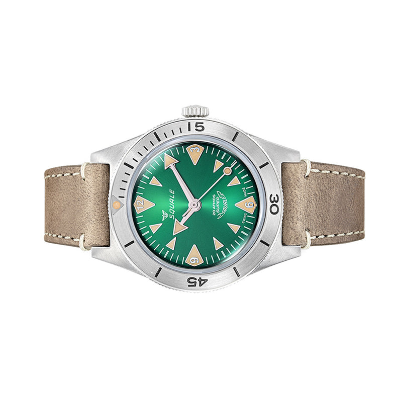 Squale "Super-Squale" Big Arrows Skin Diver with Radiant Green Dial #SUPERSSAGR.PT