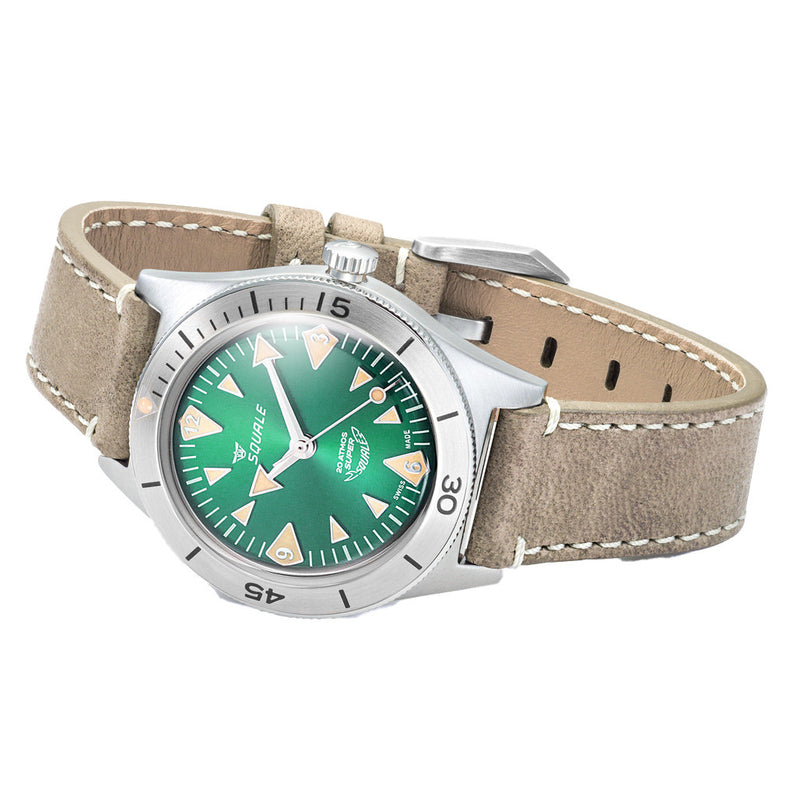 Squale "Super-Squale" Big Arrows Skin Diver with Radiant Green Dial #SUPERSSAGR.PT