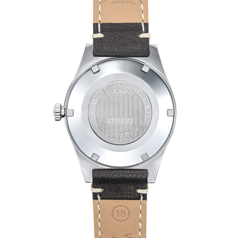 Squale "Super-Squale" Swiss Automatic Skin Diver with Radiant Black Dial #SUPERSSBK.PN back