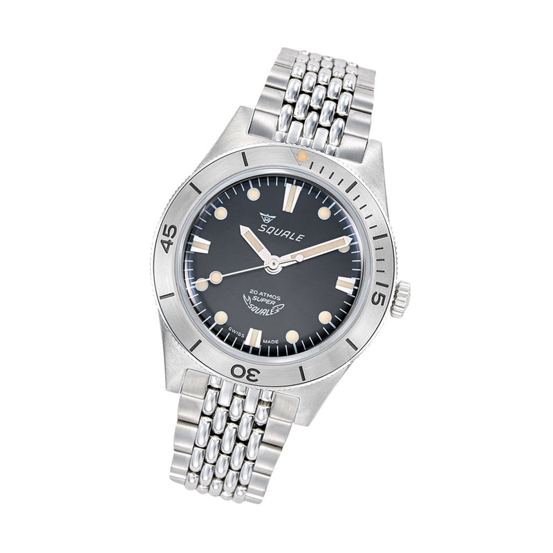 Squale "Super-Squale" Swiss Automatic Skin Diver with Radiant Black Dial #SUPERSSBK.AC tilt