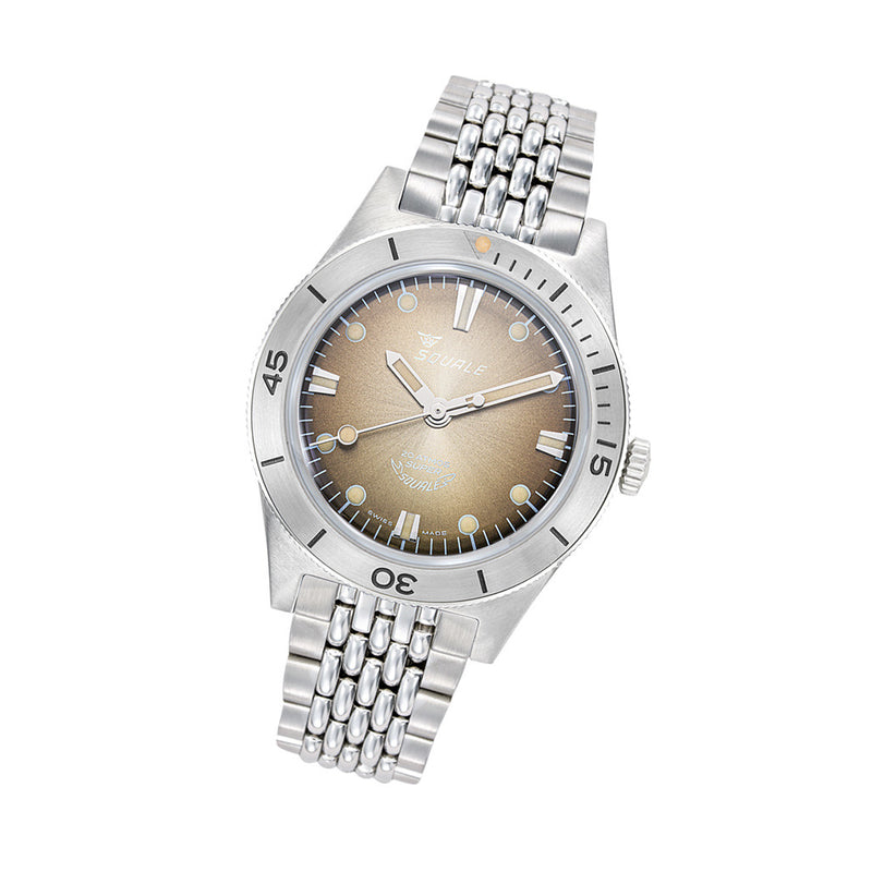 Squale "Super-Squale" Swiss Automatic Skin Diver with Radiant Brown Dial #SUPERSSBW.AC tilt