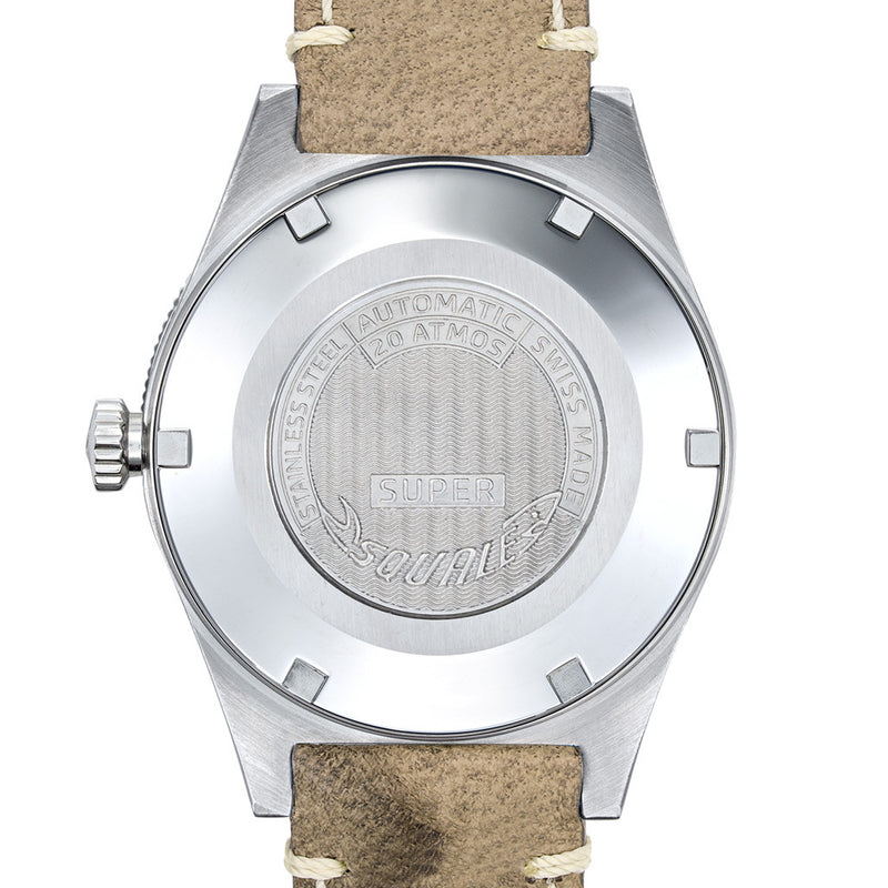 Squale "Super-Squale" Swiss Automatic Skin Diver with Radiant Brown Dial #SUPERSSBW.PBW back