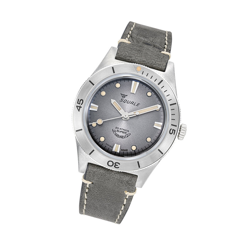 Squale "Super-Squale" Swiss Automatic Skin Diver with Radiant Grey Dial #SUPERSSG.PG tilt