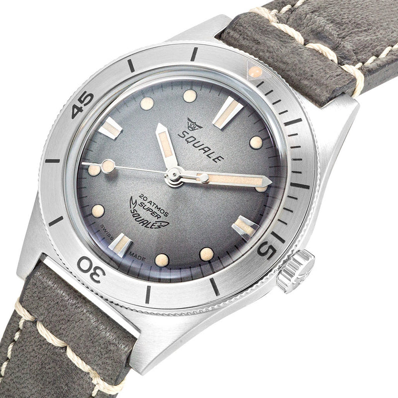 Squale "Super-Squale" Swiss Automatic Skin Diver with Radiant Grey Dial #SUPERSSG.PG tilt