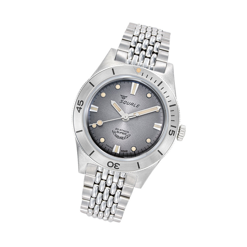 Squale "Super-Squale" Swiss Automatic Skin Diver with Radiant Grey Dial #SUPERSSG.AC tilt