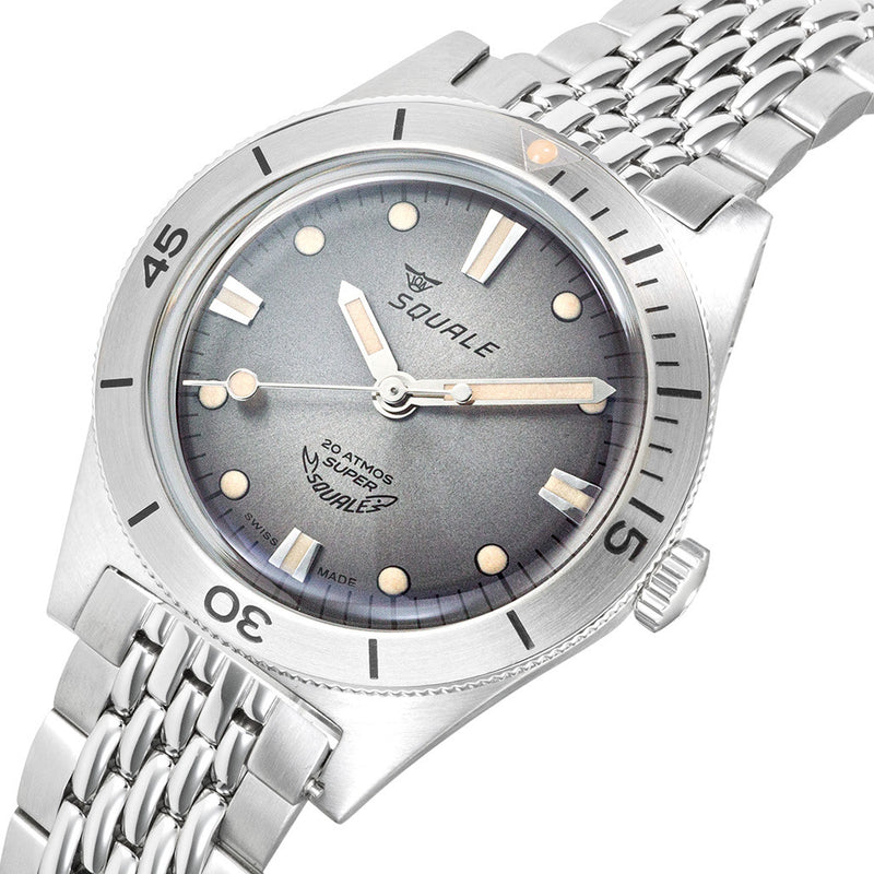 Squale "Super-Squale" Swiss Automatic Skin Diver with Radiant Grey Dial #SUPERSSG.AC tilt