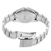 Seiko Essentials Everyday Casual Watch with Silver Dial and Sapphire Crystal #SUR307 back