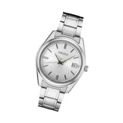 Seiko Essentials Everyday Casual Watch with Silver Dial and Sapphire Crystal #SUR307 tilt