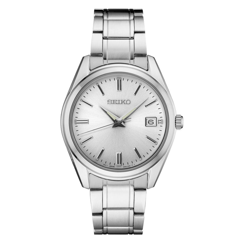 Seiko Essentials Everyday Casual Watch with Silver Dial and Sapphire Crystal #SUR307 zoom