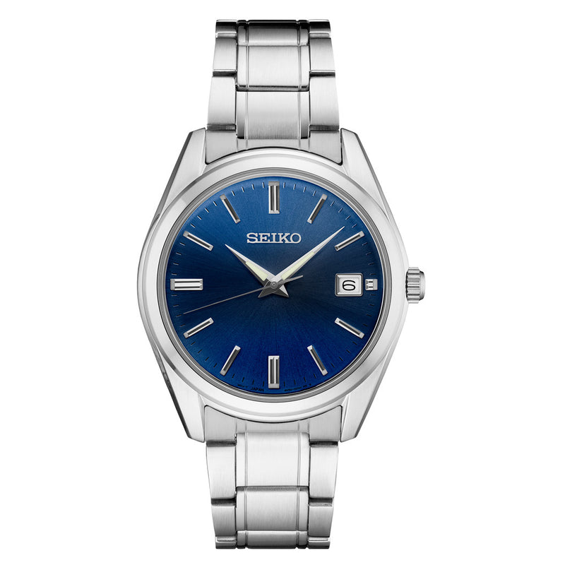 Seiko Essentials Everyday Casual Watch with Blue Dial and Sapphire Crystal #SUR309 zoom